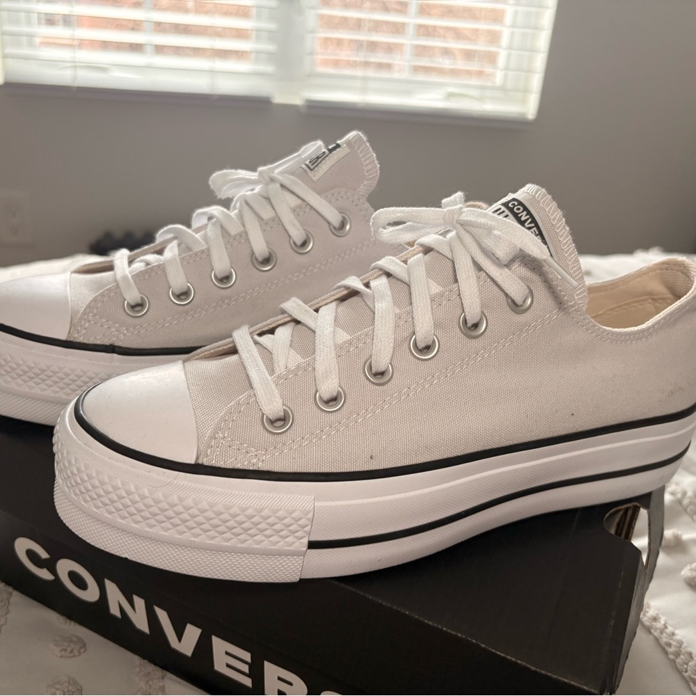 Converse White Canvas Sneakers